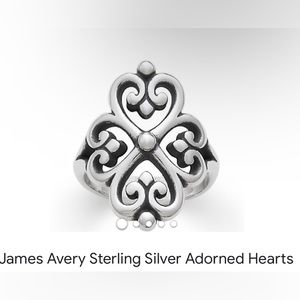 James Avery Adorned hearts ring 8 ❤️